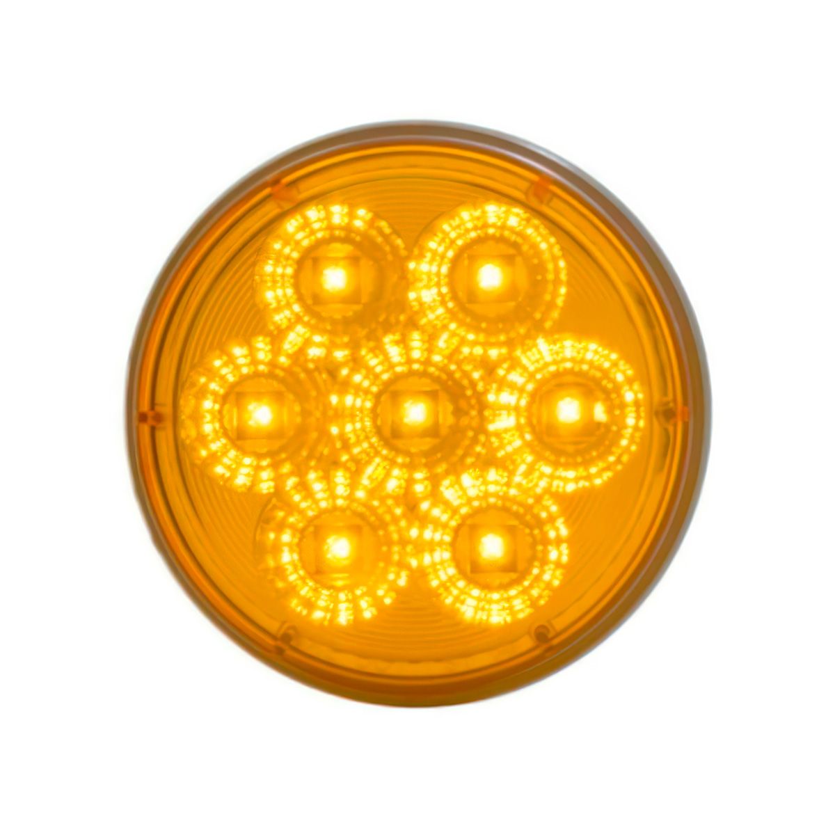 7 LED 4" Reflector Turn Signal Light - Amber LED/Amber Lens