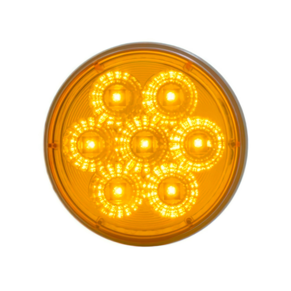7 LED 4" Reflector Turn Signal Light - Amber LED/Amber Lens - Thumbnail 6