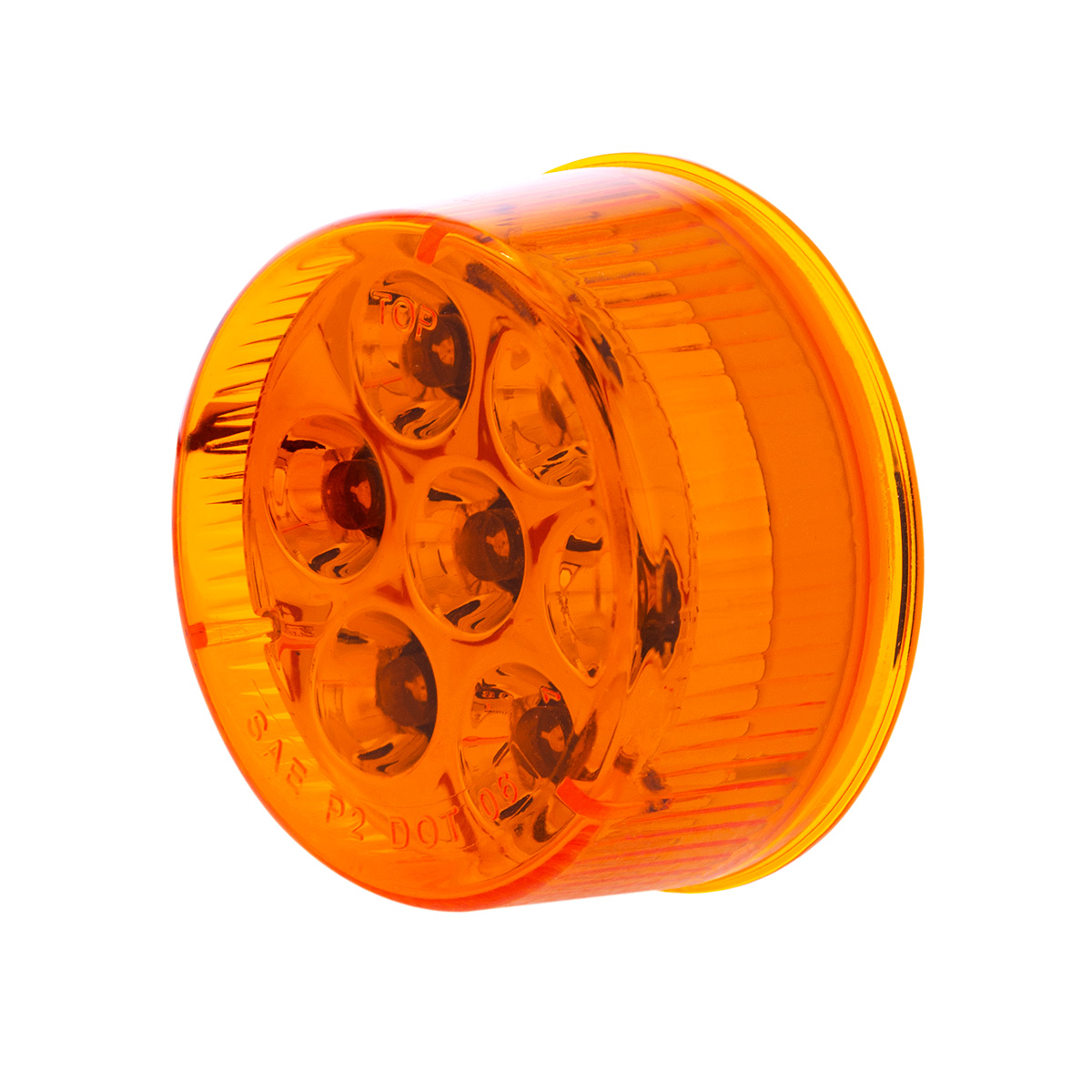 7 LED 2" Round Light (Clearance/Marker) - Amber LED/Amber Lens - Thumbnail 2