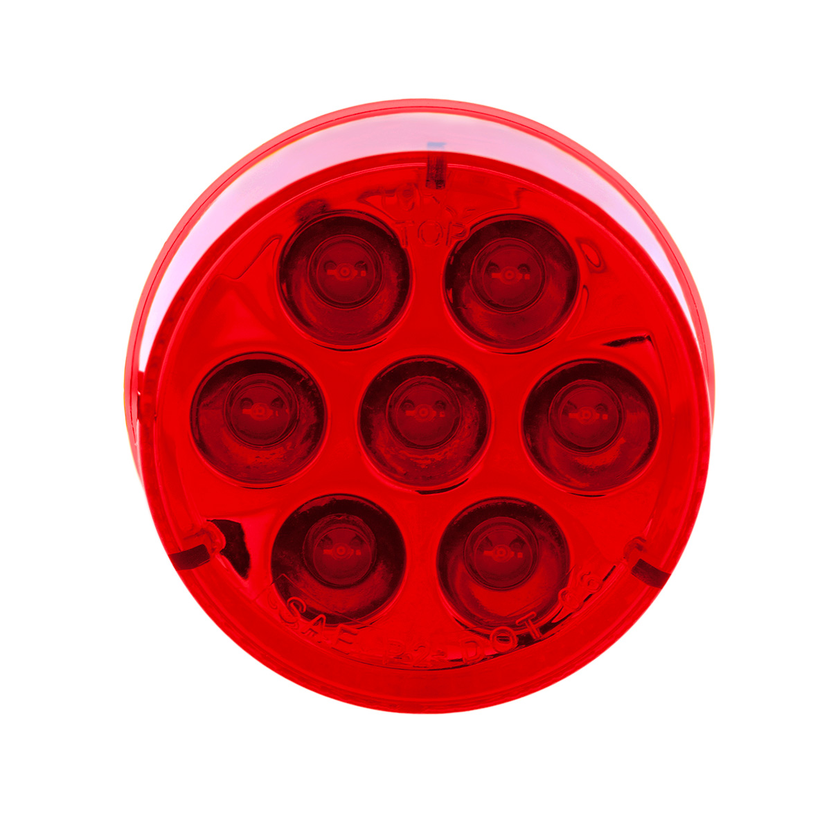 7 LED 2" Round Light (Clearance/Marker) - Red LED/Red Lens (Bulk) - Thumbnail 4