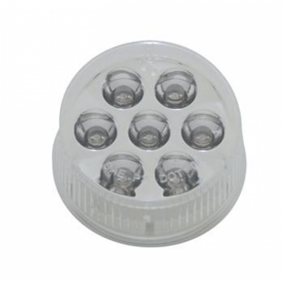 7 LED 2" Round Light (Clearance/Marker) - Amber LED/Clear Lens - Thumbnail 2