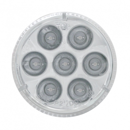 7 LED 2" Round Light (Clearance/Marker) - Red LED/Clear Lens