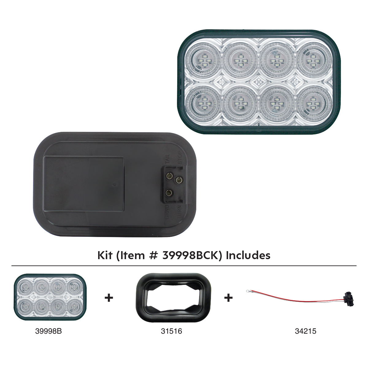 32 LED Rectangular Back-Up Light Kit - Thumbnail 6