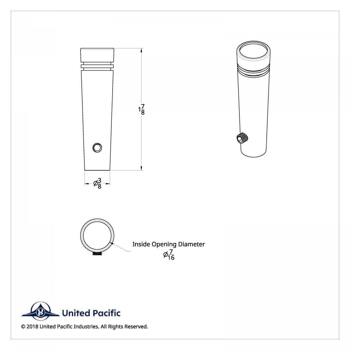 Short Toggle Switch Extension For Peterbilt - Blue Crystal - Thumbnail 2