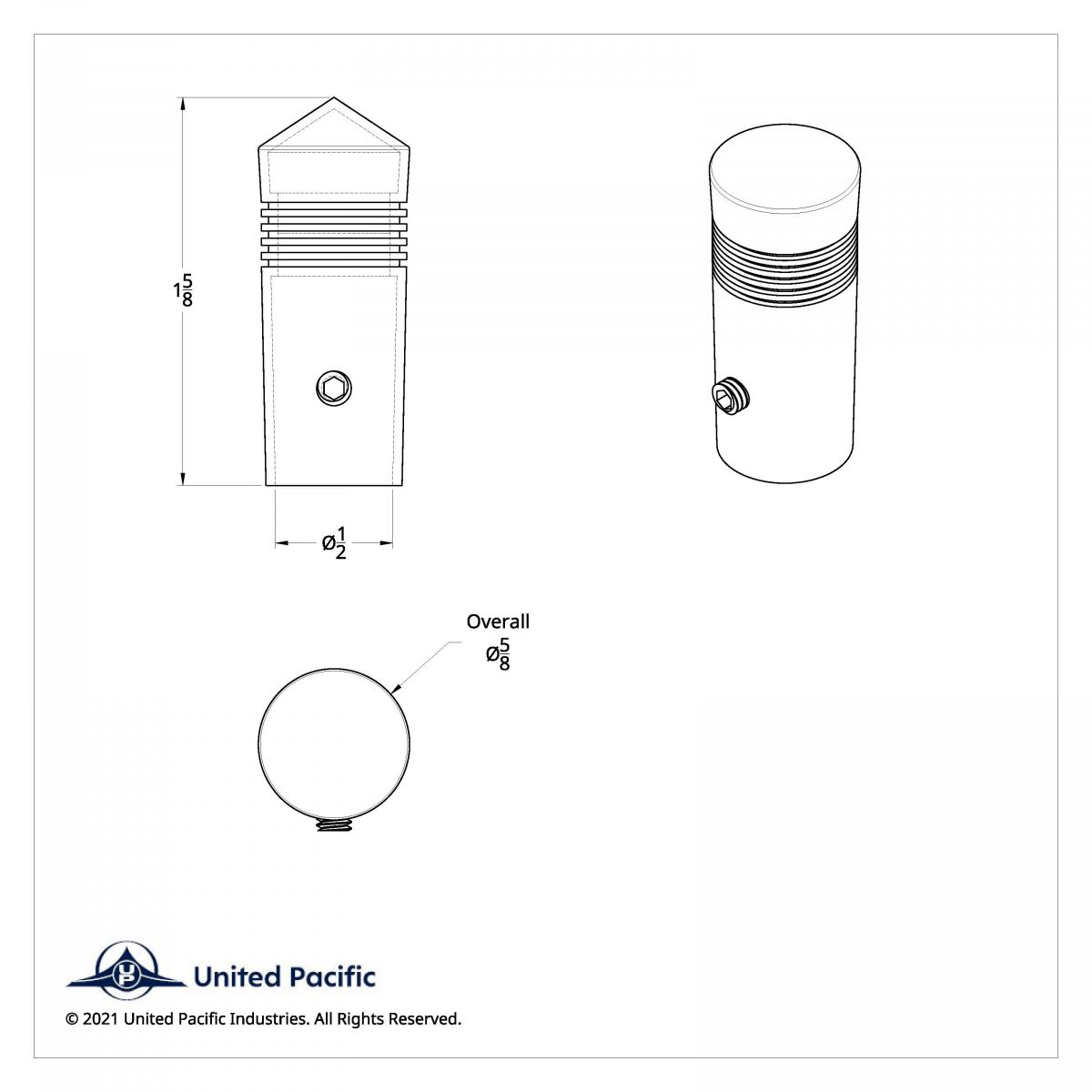 1-5/8" Short Toggle Switch Extension - Pointed - Thumbnail 2