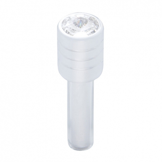 Chrome Door Lock Knob With 7/16" Clear Crystal (2pc/set)