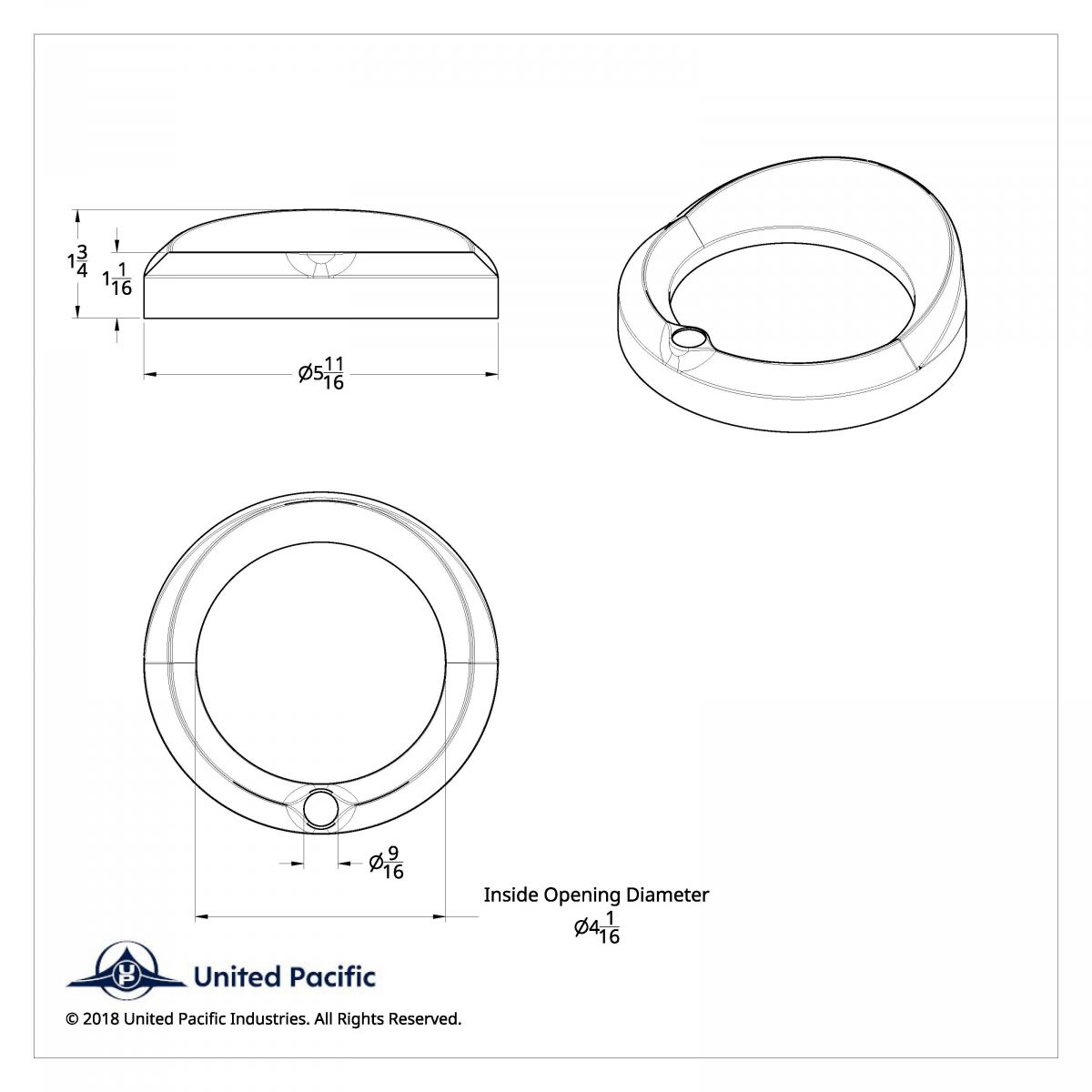 Signature Series Speed/Tachometer Gauge Bezel With Visor For Kenworth - Red Crystal - Thumbnail 2