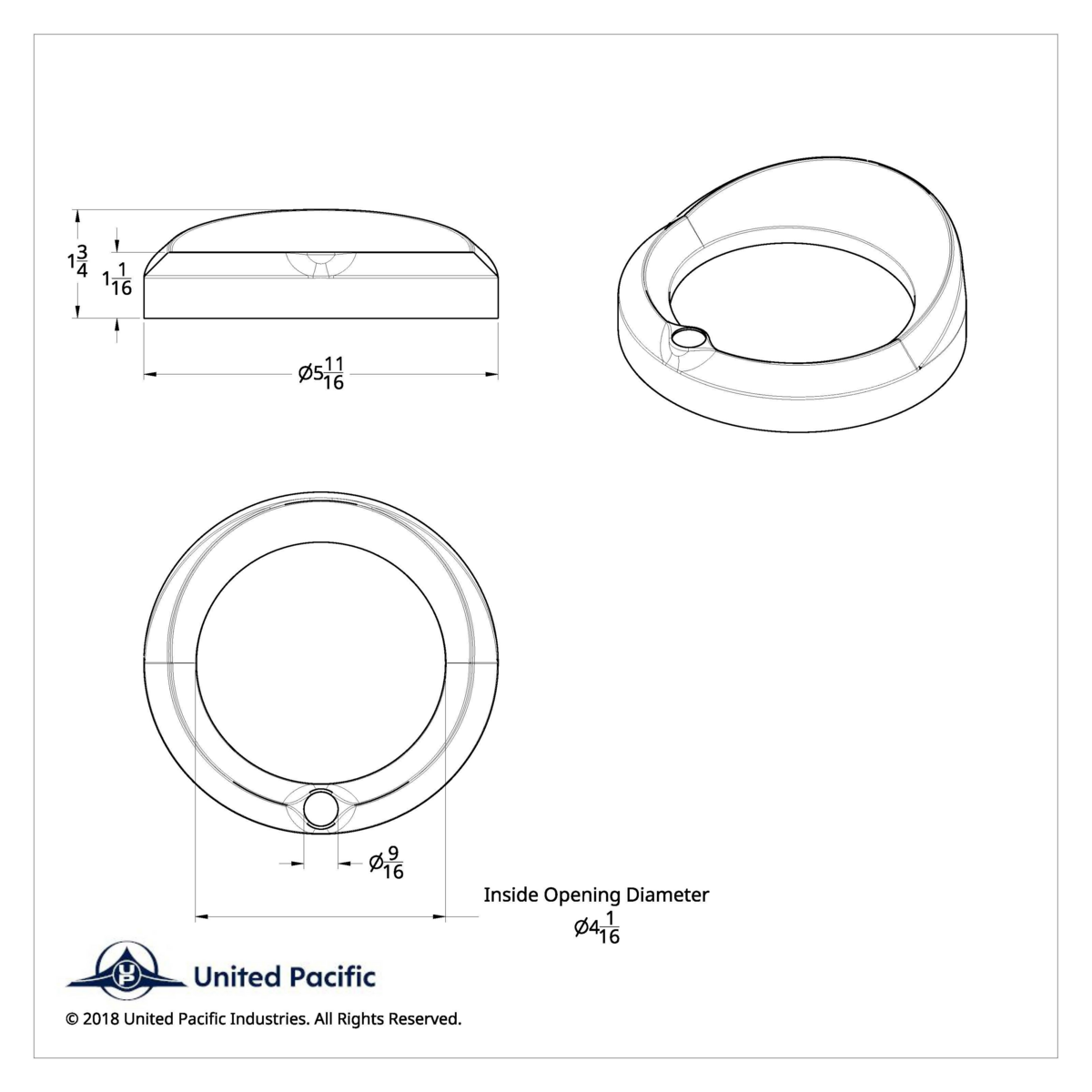 Signature Series Speed/Tachometer Gauge Bezel With Visor For Kenworth - Red Crystal - Thumbnail 3