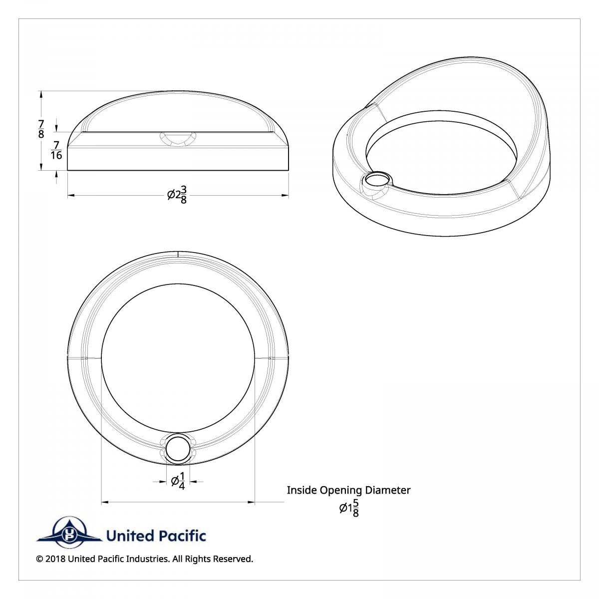 Signature Series Small Gauge Bezel With Visor For 2006+ Peterbilt - Clear Crystal - Thumbnail 2