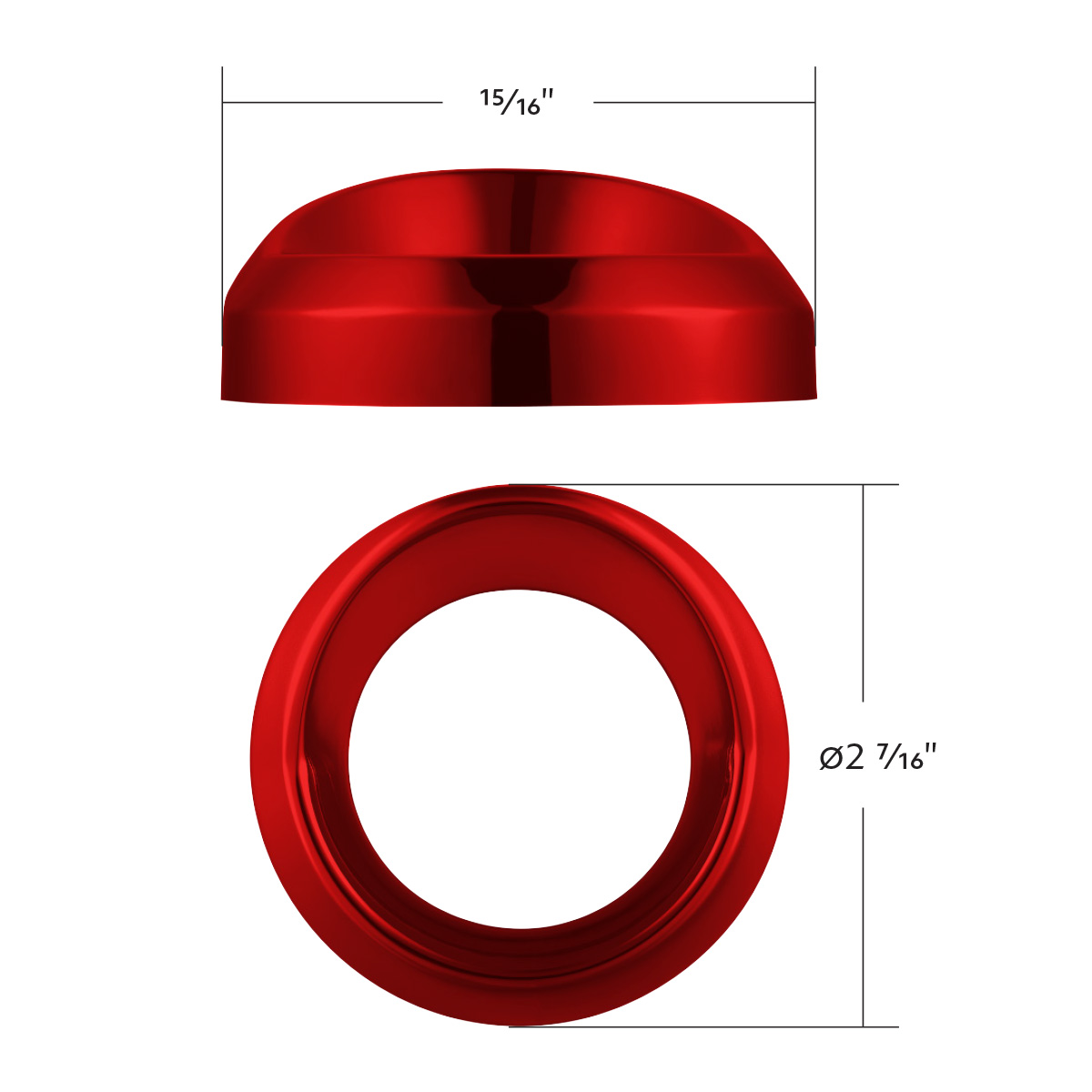 Candy Color Small Gauge Cover With Visor-Candy Red - Thumbnail 7