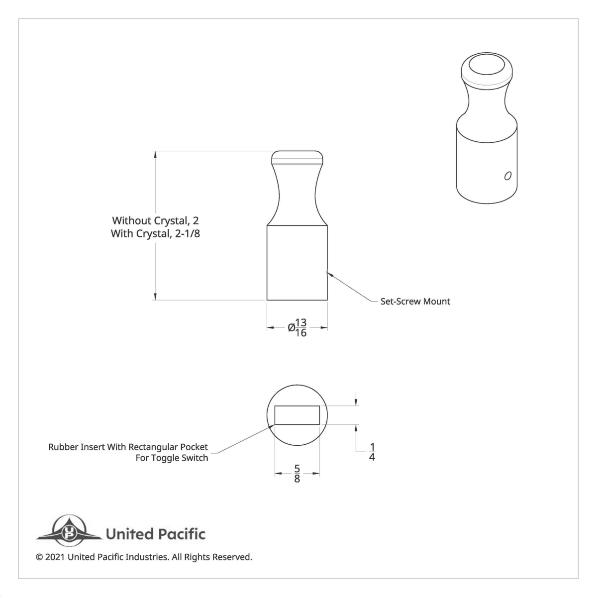 Toggle Switch Extension For International - Blue Crystal - Thumbnail 3