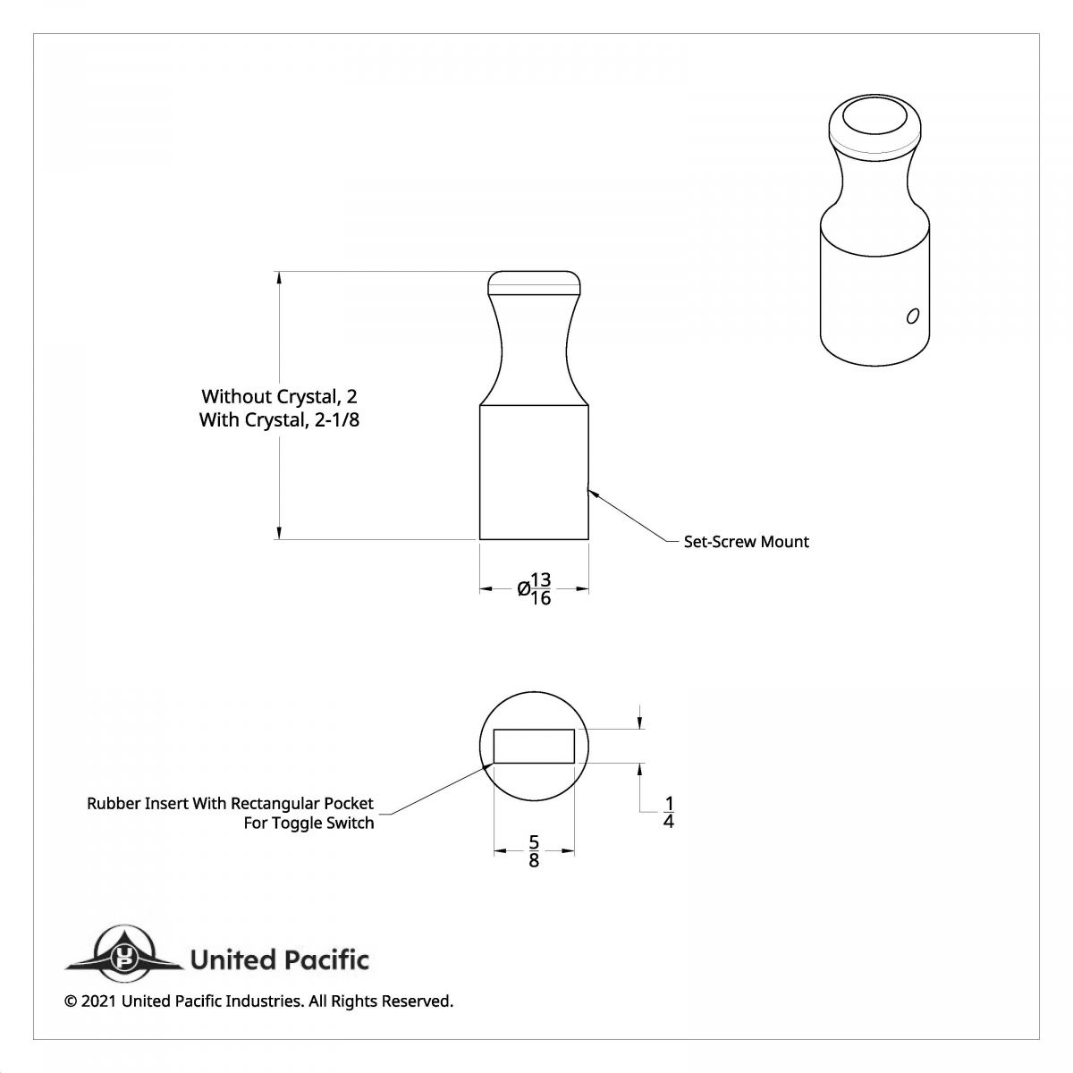 Toggle Switch Extension For International - Blue Crystal (2-Pack) - Thumbnail 2
