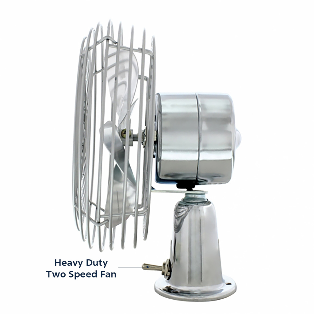 Chrome 6" Heavy Duty Fan - 12V - Thumbnail 3