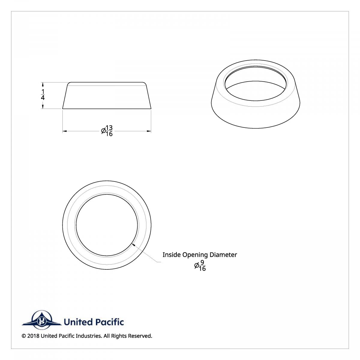 Chrome Plastic Toggle Switch Nut Cover For Peterbilt (Card Of 6) - Thumbnail 2