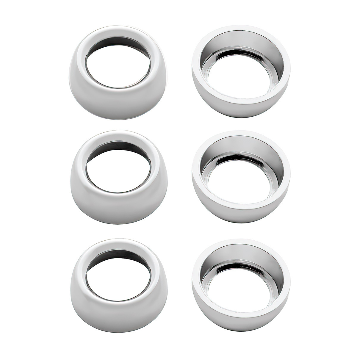 Chrome Plastic Toggle Switch Nut Cover For Freightliner (Card Of 6) - Thumbnail 3