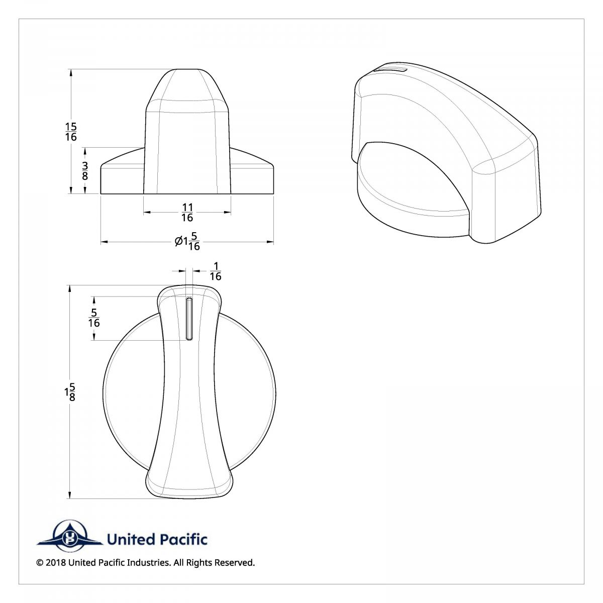 Chrome A/C Control Knob For Western Star - Thumbnail 3