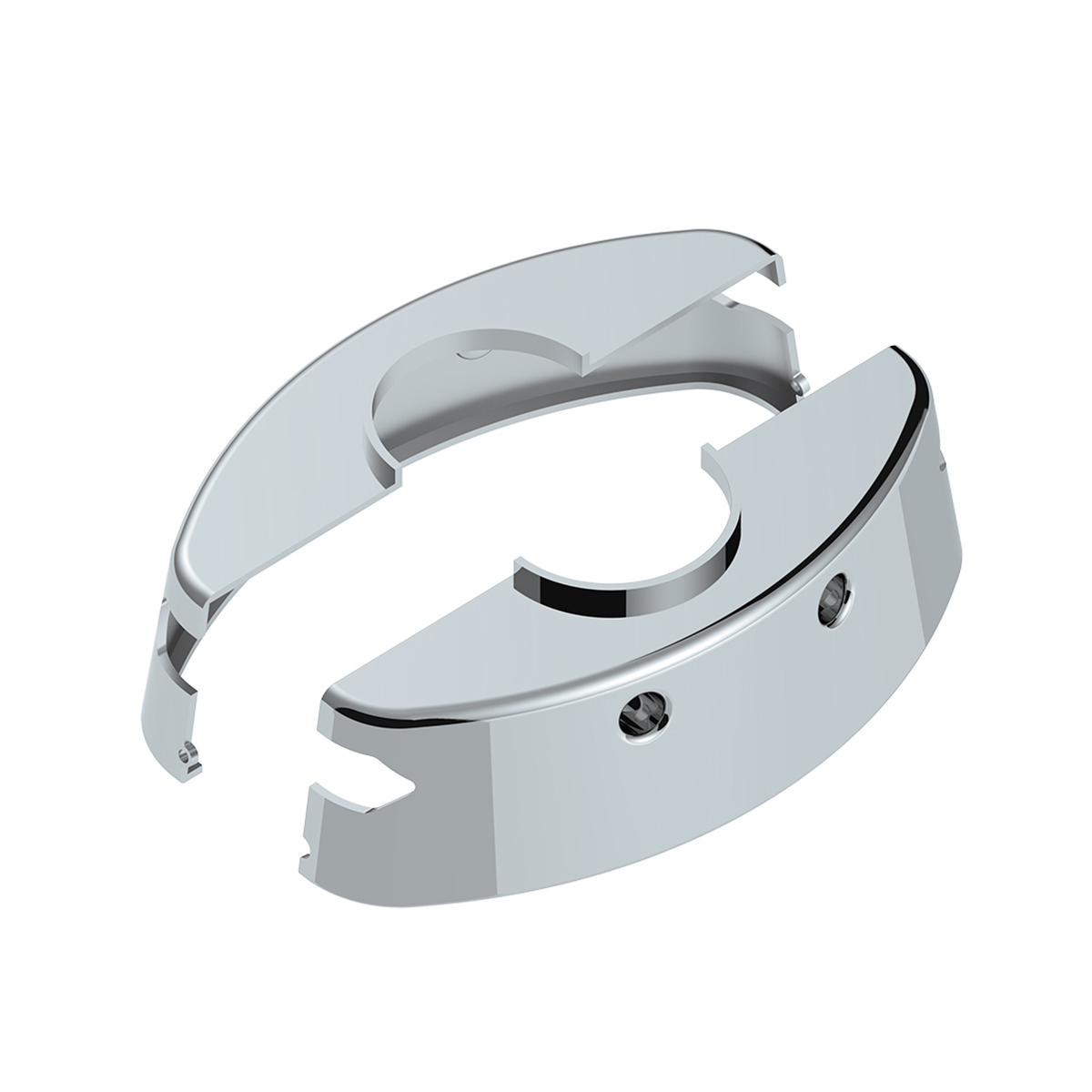 Chrome Plastic Upper Steering Column Cover For 2002-2005 Kenworth W900/T800/T600/T300 - Thumbnail 2