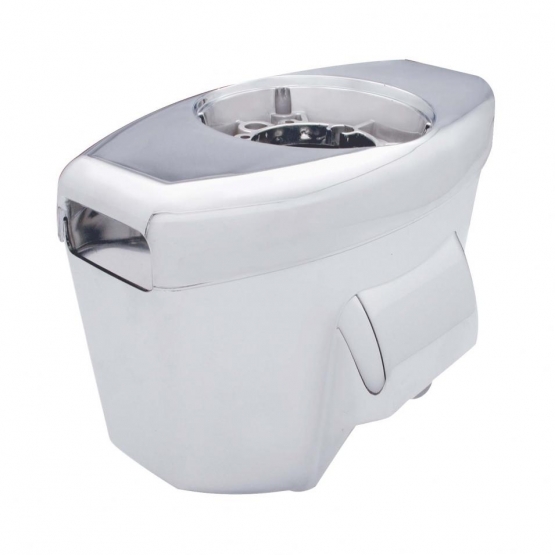 Chrome Upper Steering Top Cover For 1997-2001 Kenworth W900/T800 And Peterbilt 379/378 - Thumbnail 2