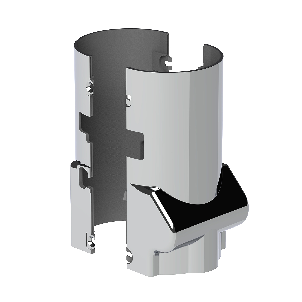 Chrome Middle Steering Column Cover For Kenworth W900/T800 (1986-2002) & Peterbilt 379/378 (1994-1997) - Thumbnail 3