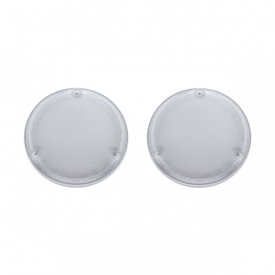 Chrome 6-3/4" Round Speaker Cover For Various Freightliner & Kenworth Models (Pair)