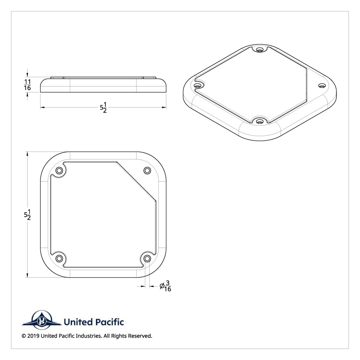 Chrome 5-1/2" Square Speaker Cover For Various Freightliner & Kenworth Models (Pair) - Thumbnail 4