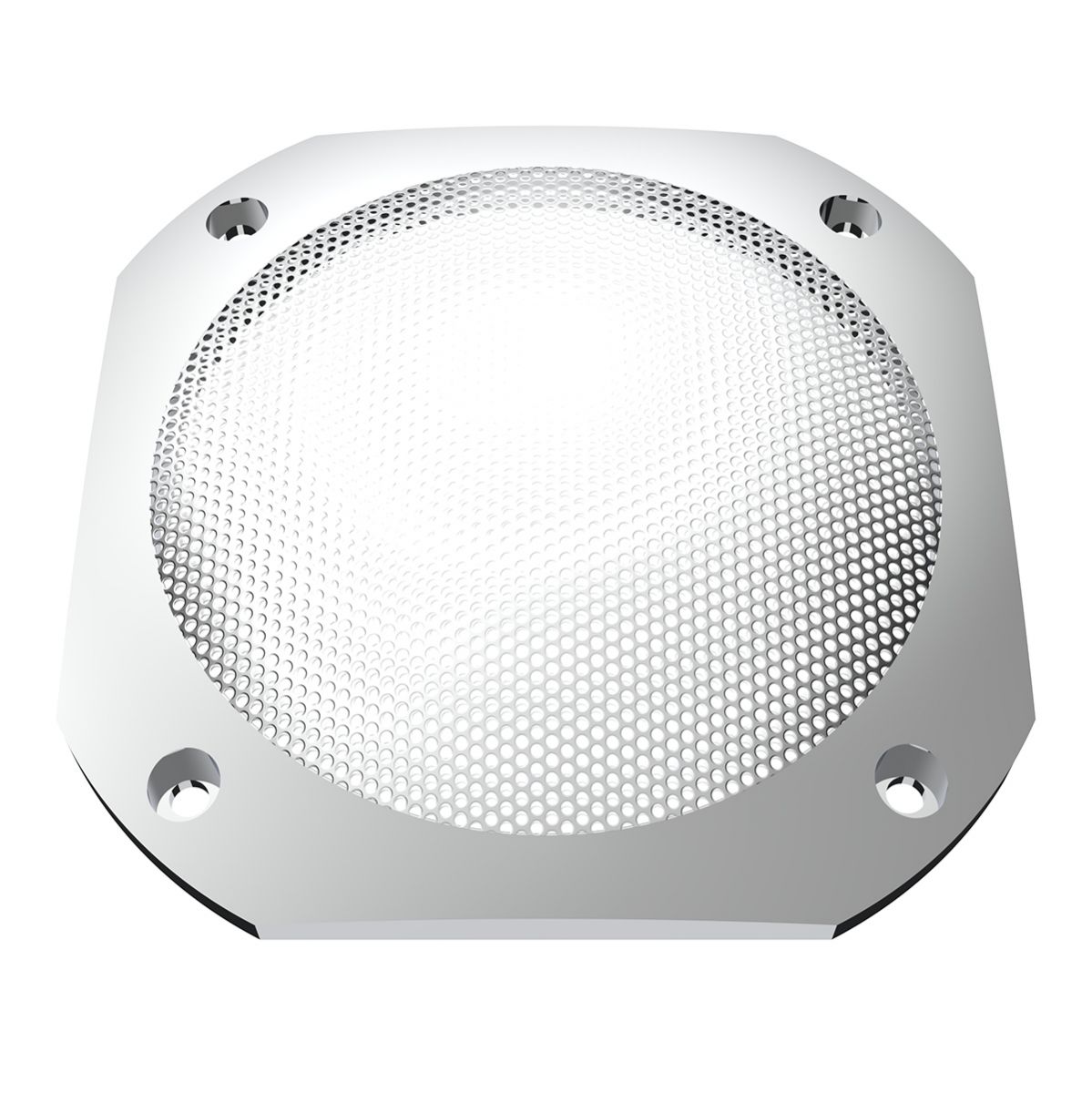 Chrome 4-1/2" Square Speaker Cover For International 9900 (1999-2017), 9400/9300/9200 (1997-2010) - Thumbnail 2