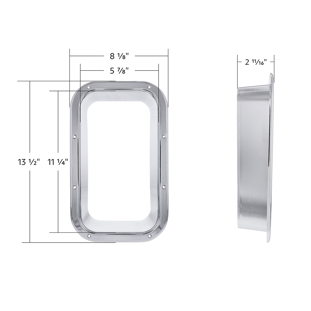 Chrome Interior View Window Trim For Kenworth W900L (1990-2005) And T800 (1986-2005) - Thumbnail 9