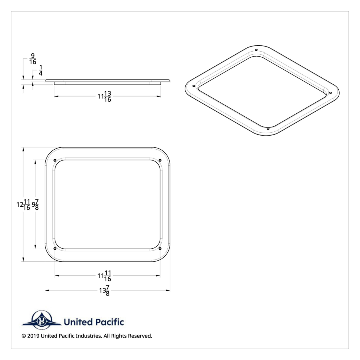 Kenworth Interior Daylight Door View Window Trim - Thumbnail 10