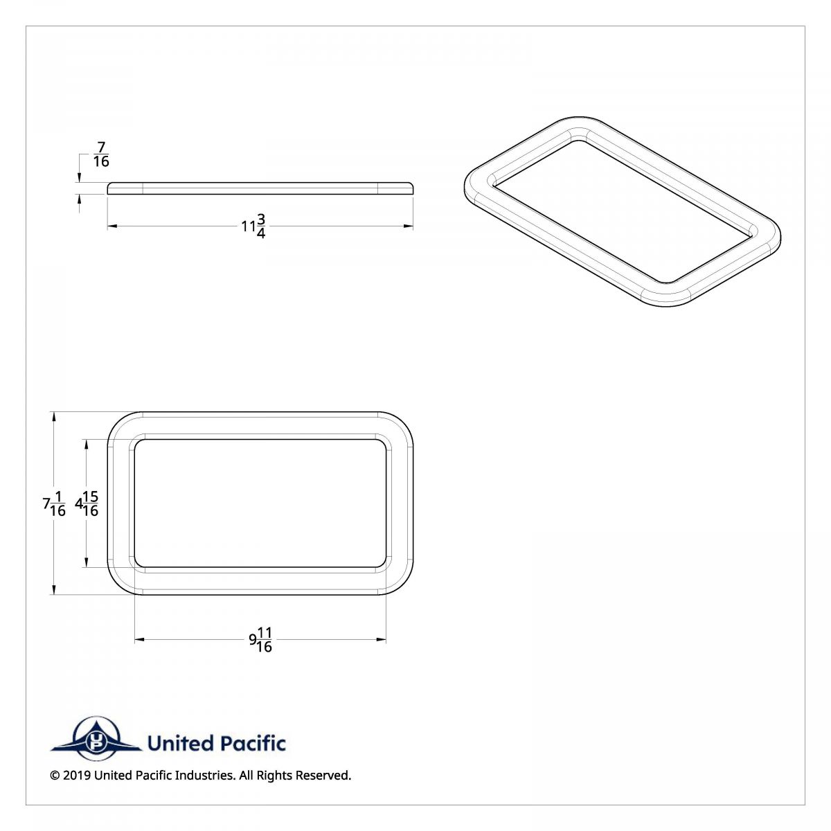 Kenworth Exterior View Window Trim With Sealant - Thumbnail 2