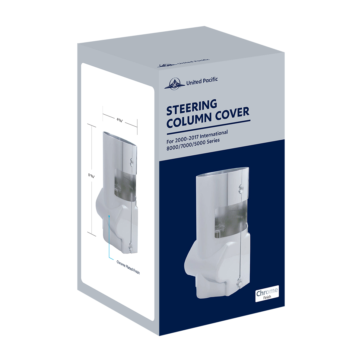 Chrome Middle Steering Column Cover For 2000-2017 International 8000/7000/5000 Series - Thumbnail 6