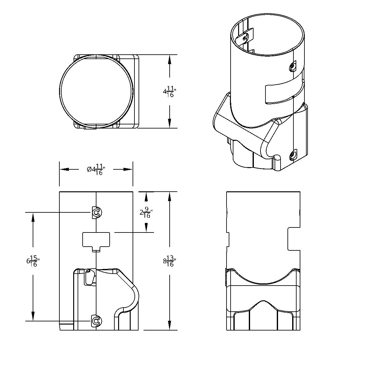 Chrome Middle Steering Column Cover For 2000-2017 International 8000/7000/5000 Series - Thumbnail 8