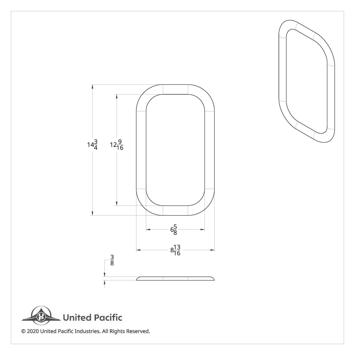 Chrome Exterior View Window Trim For Freightliner Classic (1989-2010) - Includes Adhesive - Thumbnail 5