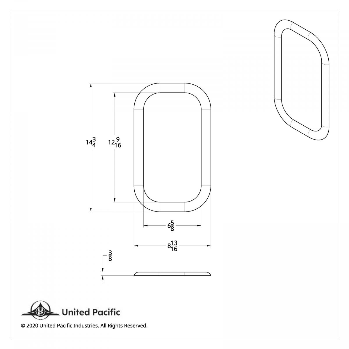 Chrome Exterior View Window Trim For Freigthliner Classic (1989-2010) (Bulk) - No Adhesive Included - Thumbnail 3