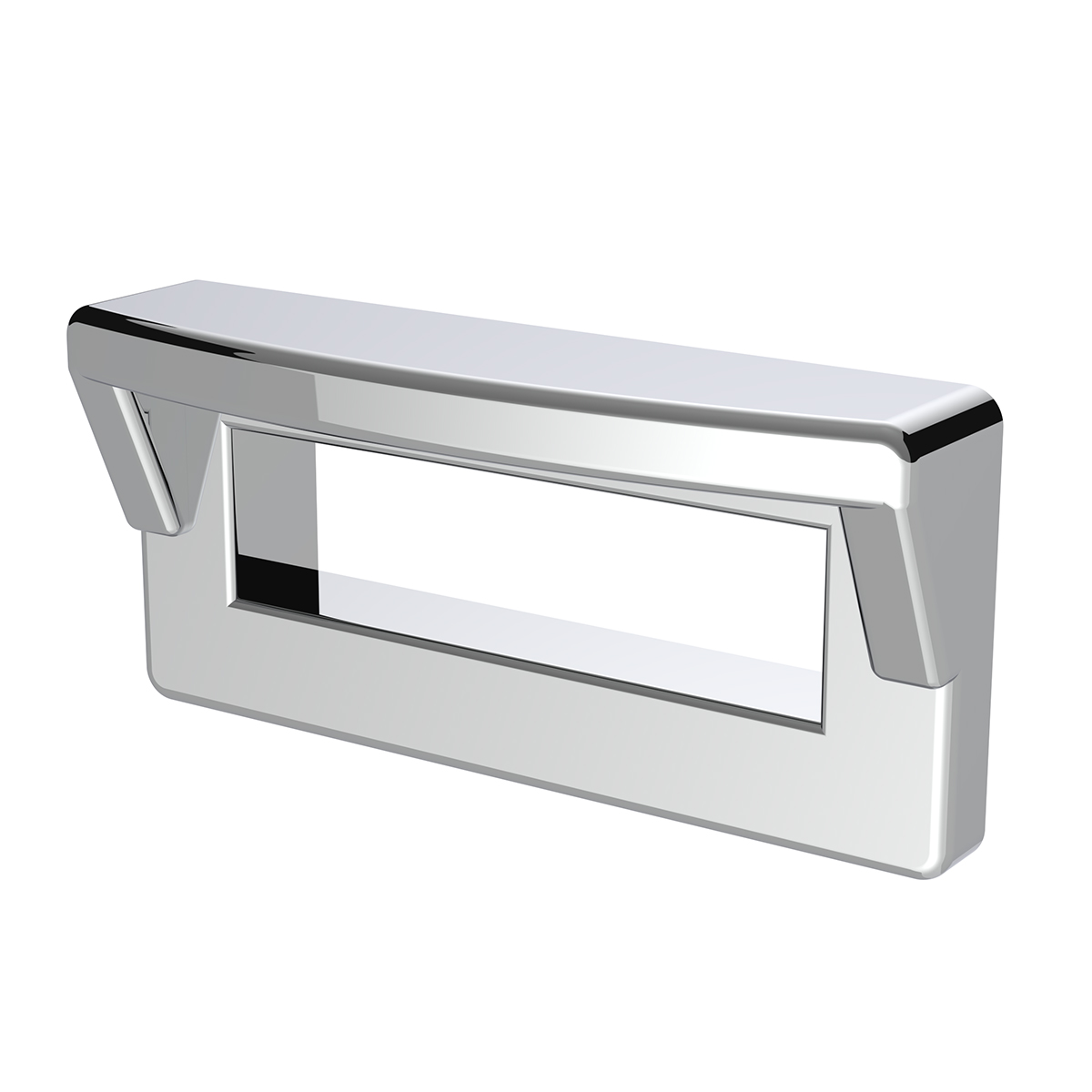 Chrome Plastic Switch Label Covers With Visor For 2001 & Older Peterbilt (6-Pack) - Thumbnail 3