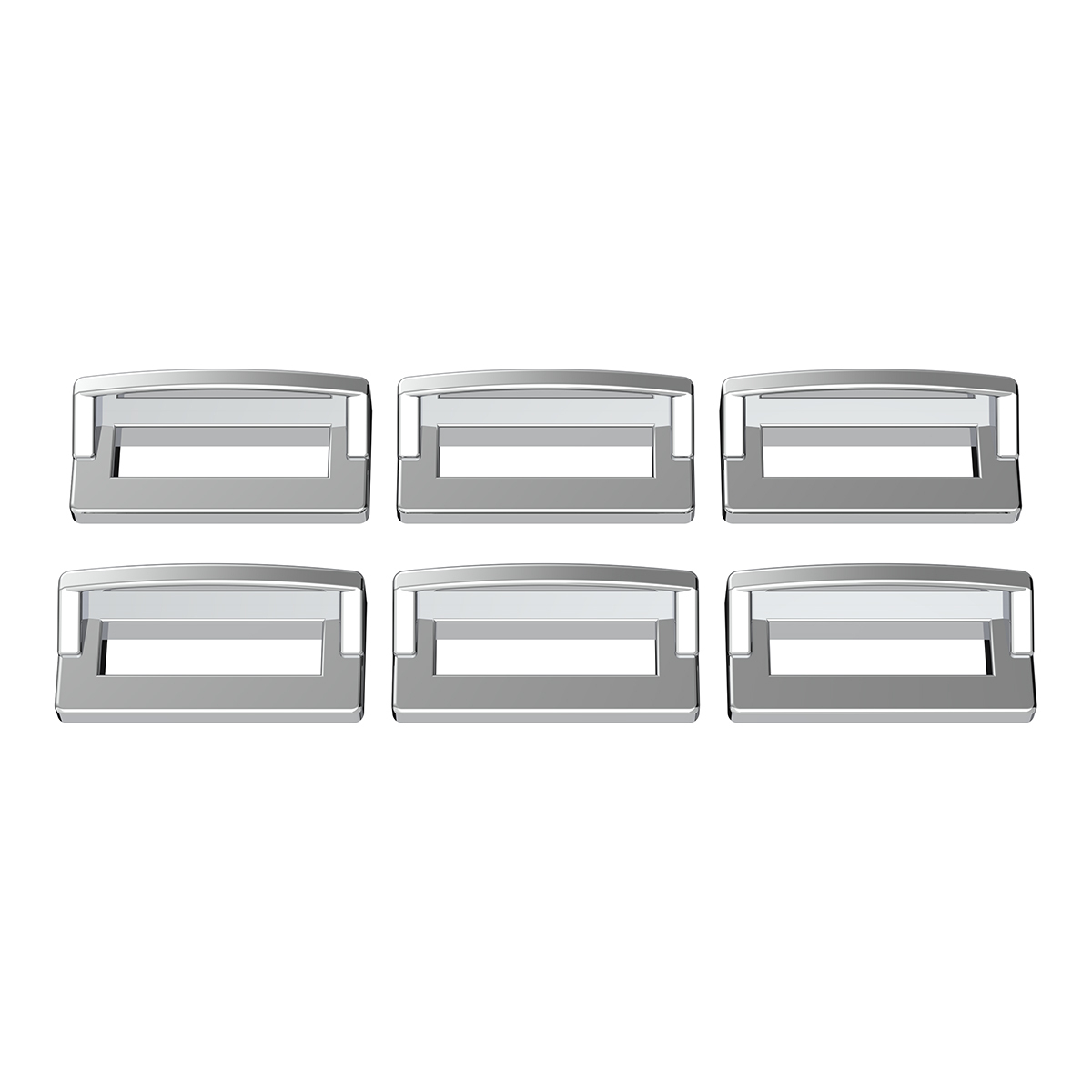 Chrome Plastic Switch Label Covers With Visor For 2001 & Older Peterbilt (6-Pack) - Thumbnail 9