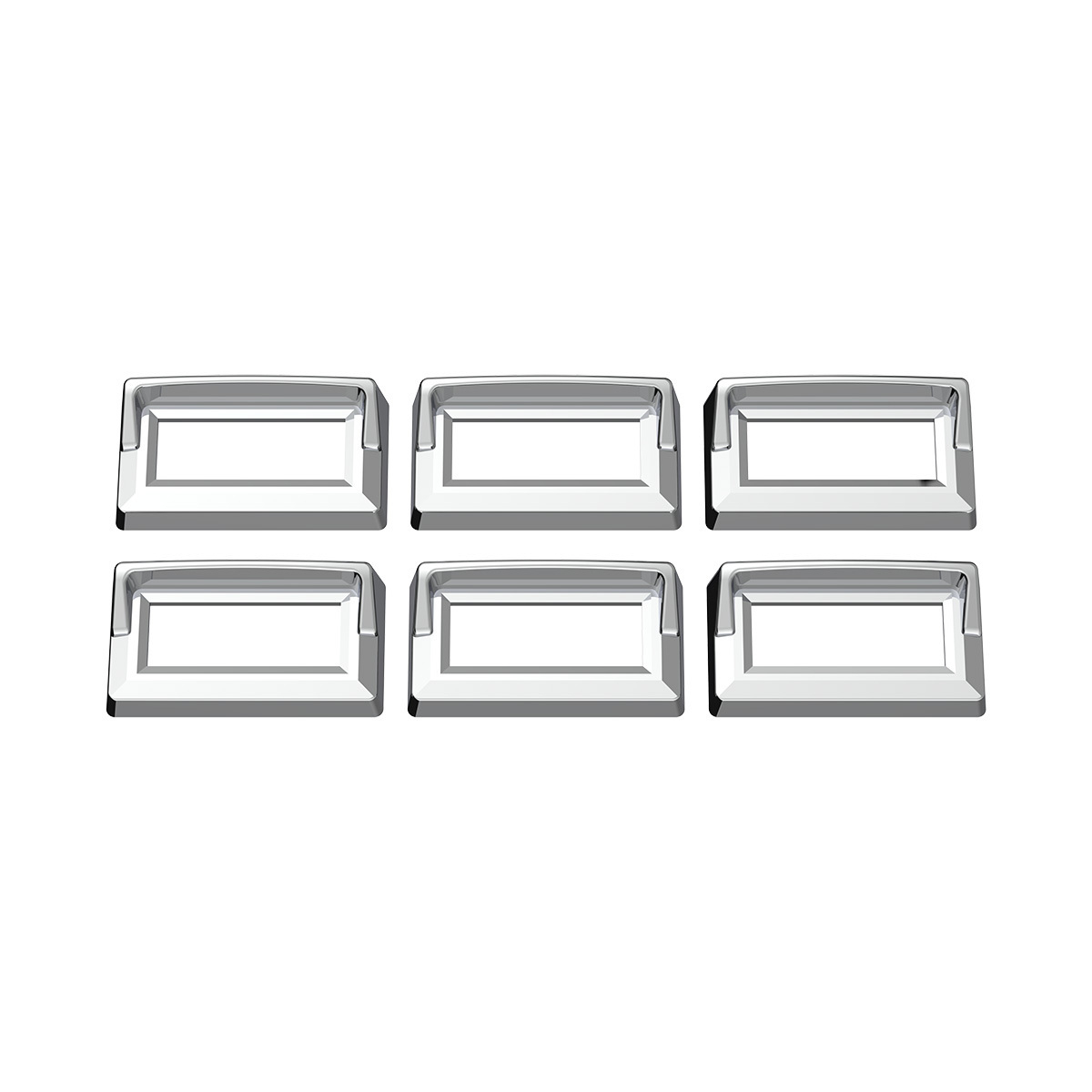 Chrome Plastic Switch Label Covers With Visor For 2005 & Older Kenworth (6-Pack) - Thumbnail 10