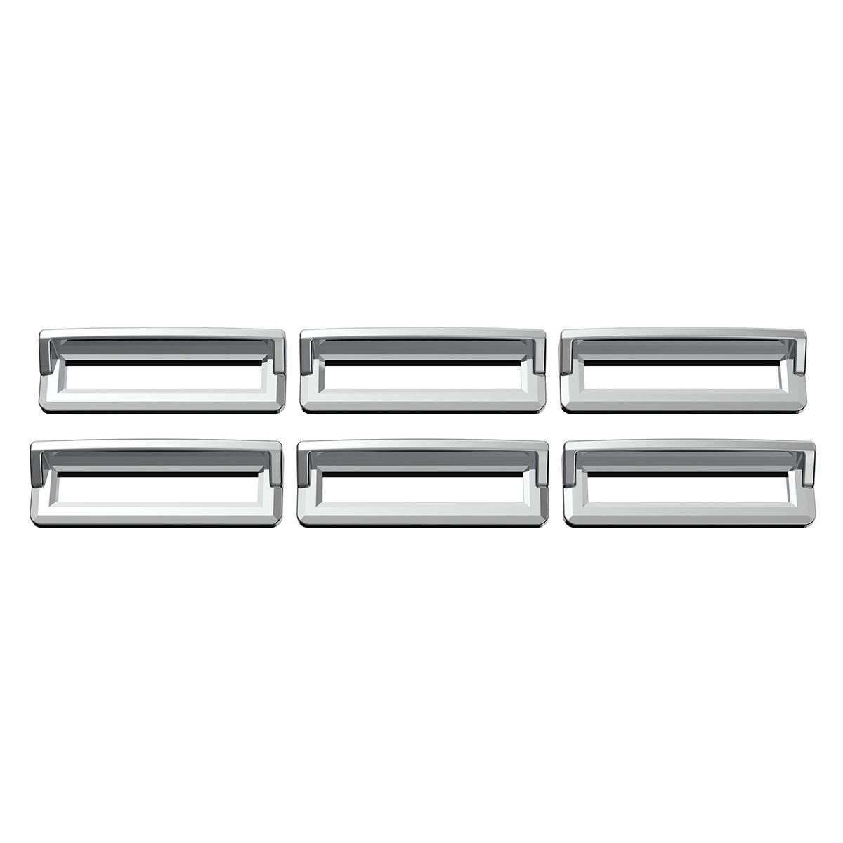 Chrome Plastic Switch Label Covers With Visor For Freightliner Classic/FLD (6-Pack)