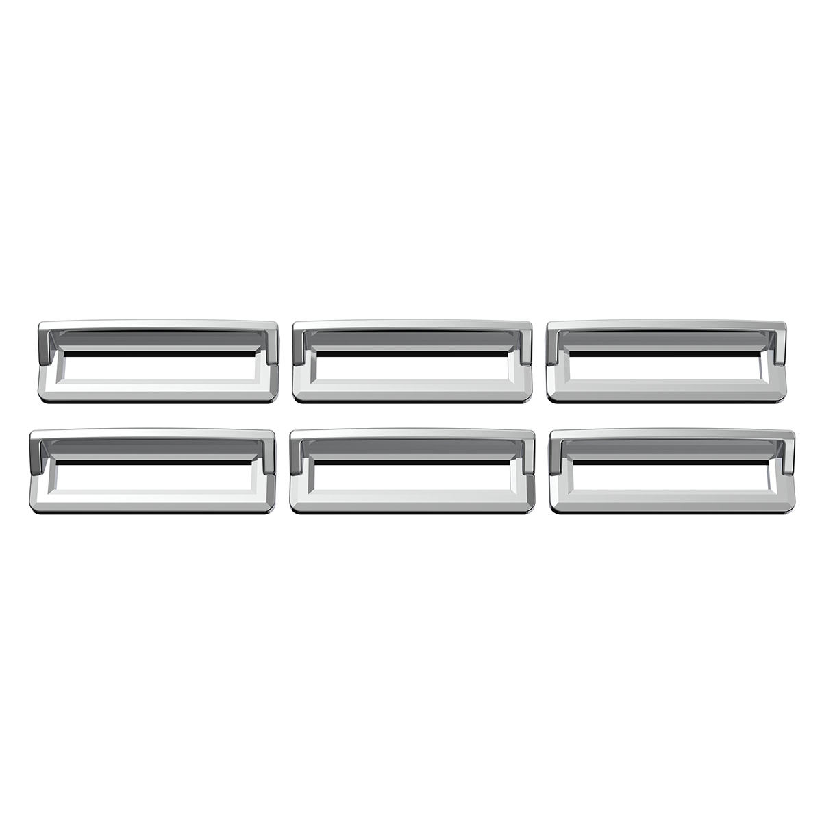 Chrome Plastic Switch Label Covers With Visor For Freightliner Classic/FLD (6-Pack) - Thumbnail 9