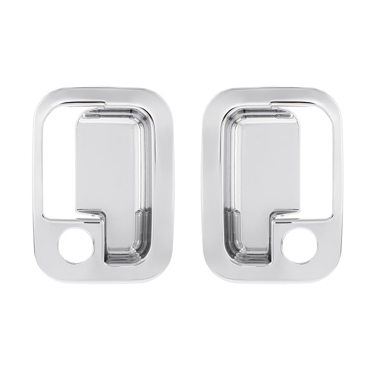 Chrome Exterior Door Handle Cover For 2003+ Kenworth & 2004+ Peterbilt Trucks- Pair (Driver & Passenger) - Thumbnail 6