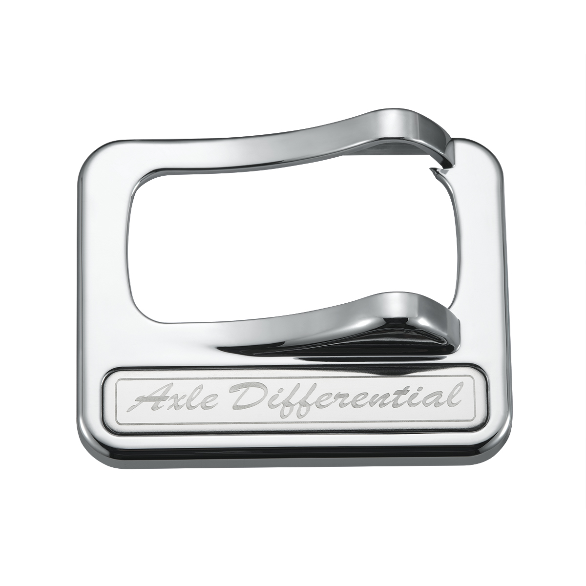 Chrome Plastic Rocker Switch Cover With Stainless Plaque For Peterbilt - Axle Differential - Thumbnail 2