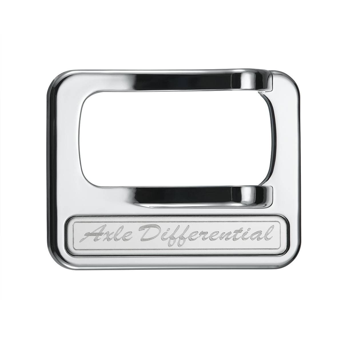 Chrome Plastic Rocker Switch Cover With Stainless Plaque For Peterbilt - Axle Differential - Thumbnail 6