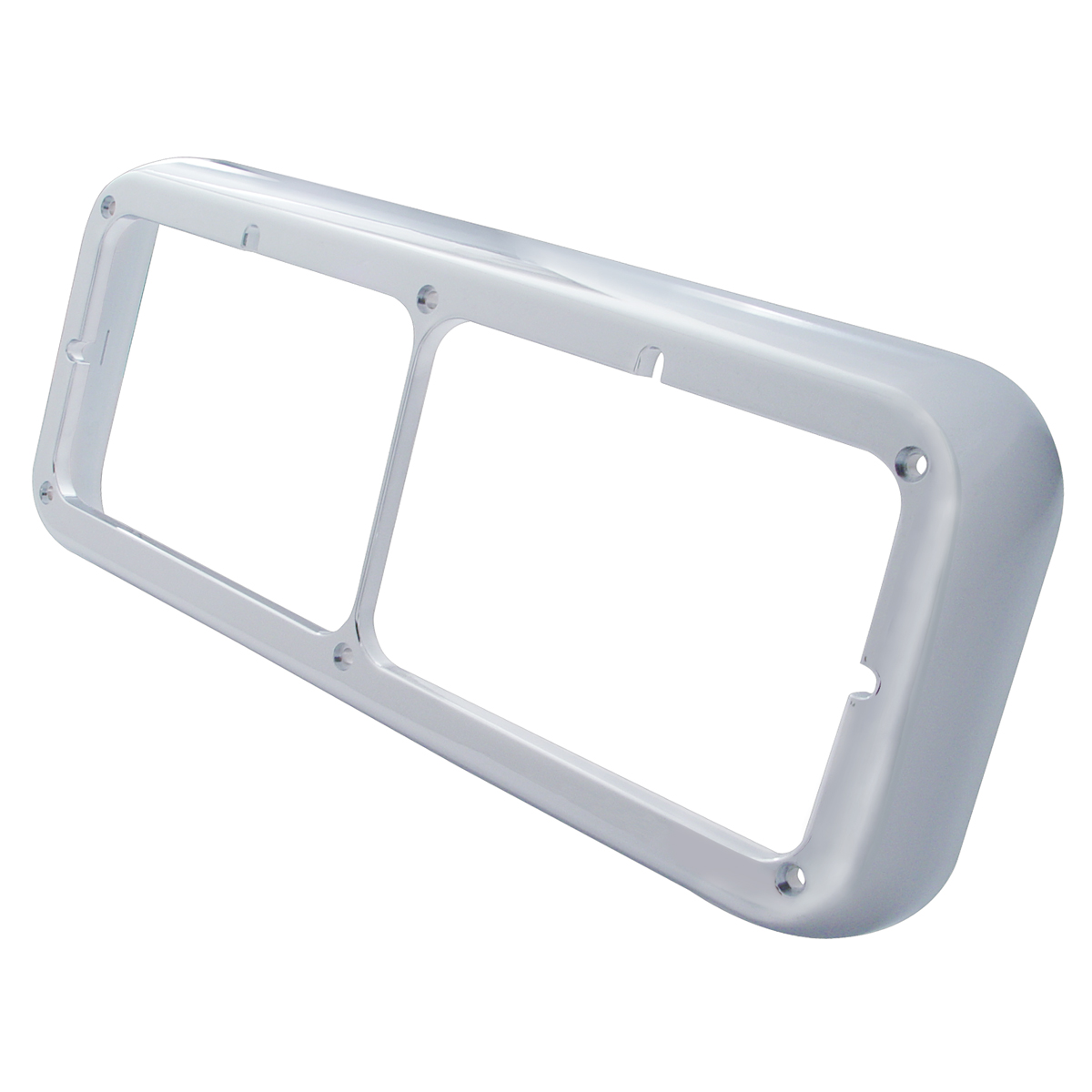 Chrome Plastic Rectangular Dual 4" X 6" Headlight Bezel - Thumbnail 2