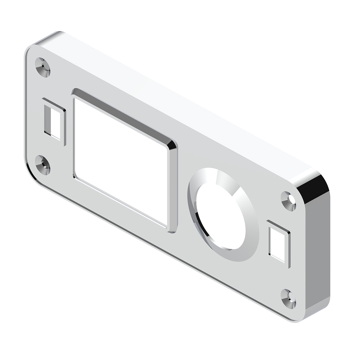 Chrome Plastic Dome Light Cover With Swivel Light Hole For Peterbilt 386 (2006-2010) & 387 (1999-2010) - Thumbnail 3