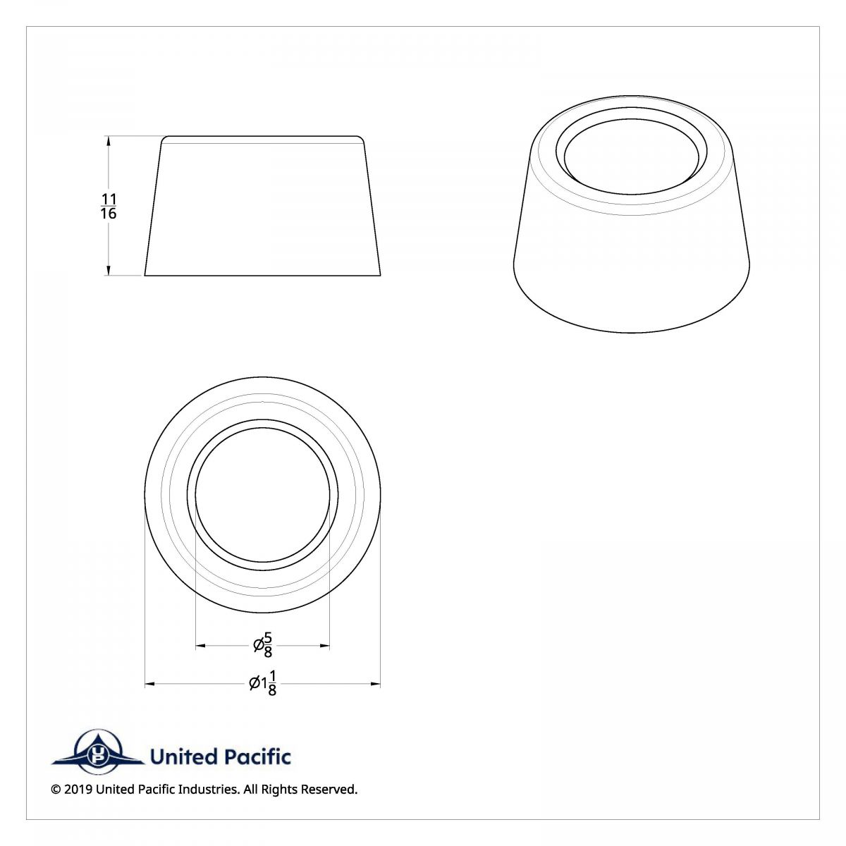 Chrome Round Dash Indicator Light Trims for 1967-1987 Peterbilt 359 (3-Pack) - Thumbnail 2