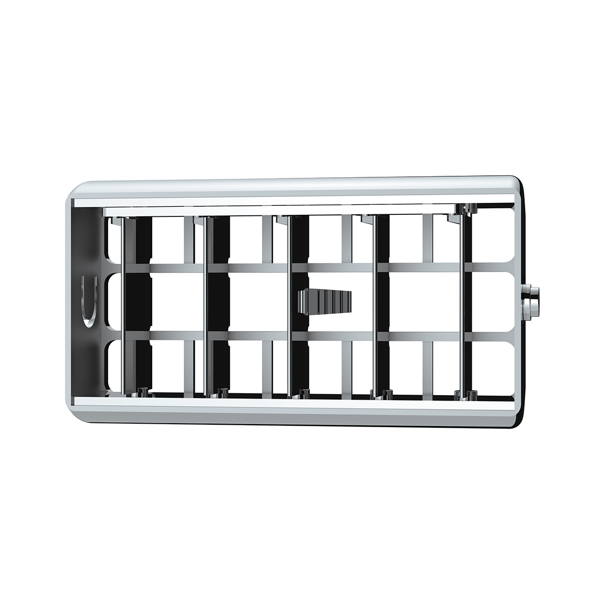 Chrome Plastic A/C Vent For 2001-05 Peterbilt - Center - Thumbnail 2
