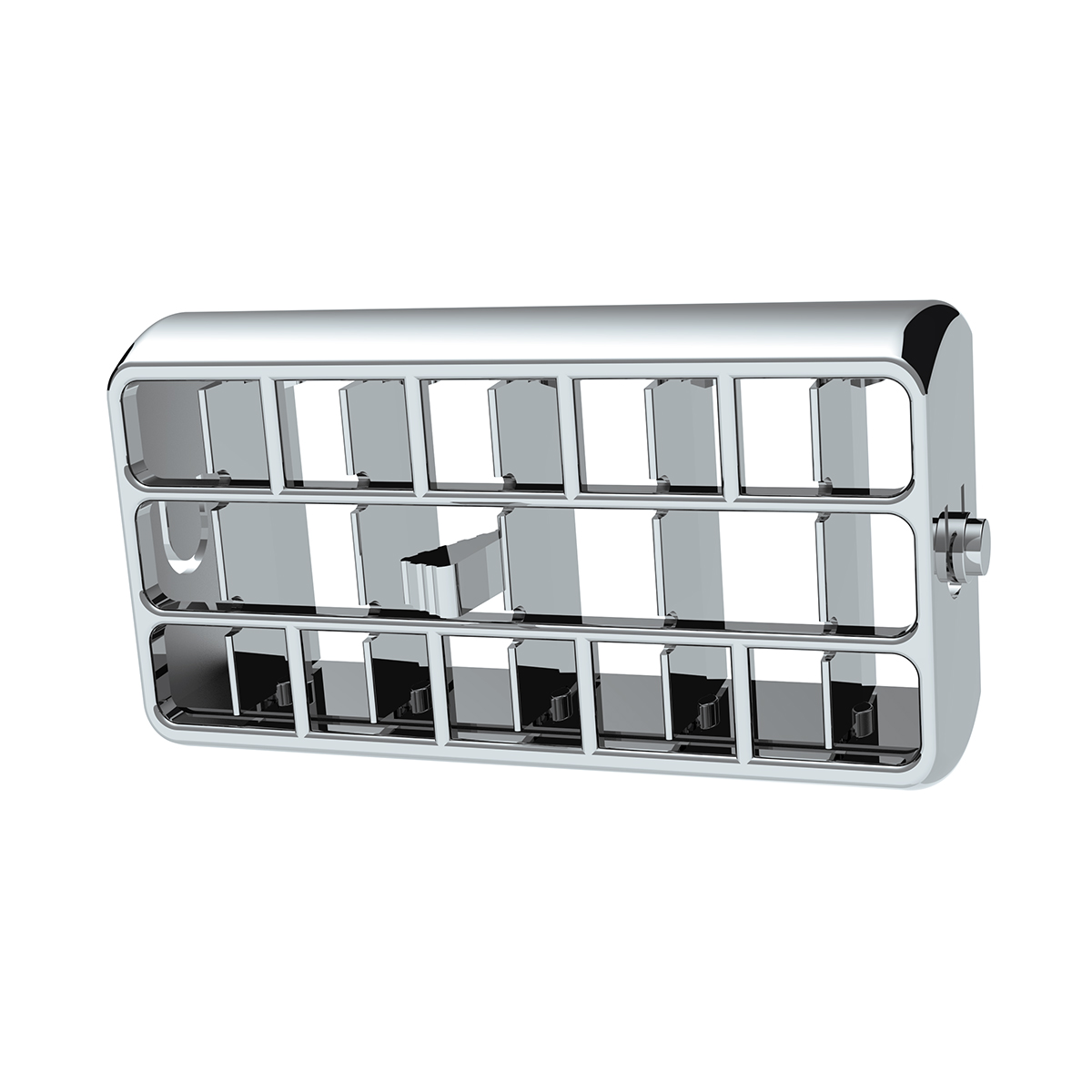 Chrome Plastic A/C Vent For 2001-05 Peterbilt - Center - Thumbnail 5