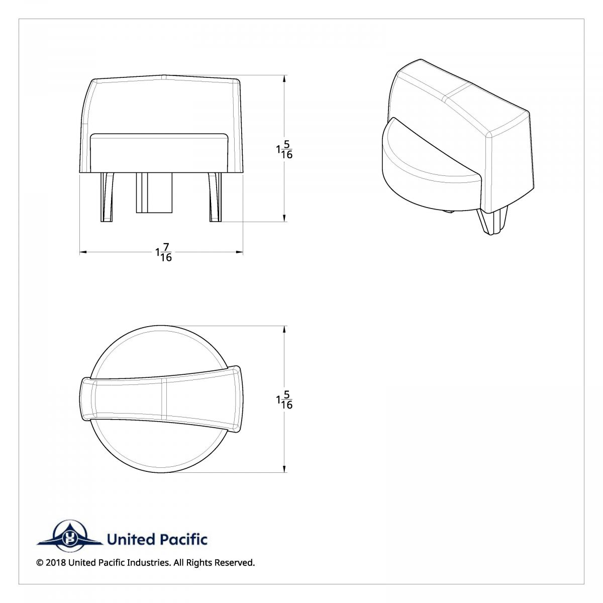 Chrome A/C & Heater Control Knob For Peterbilt - Thumbnail 8