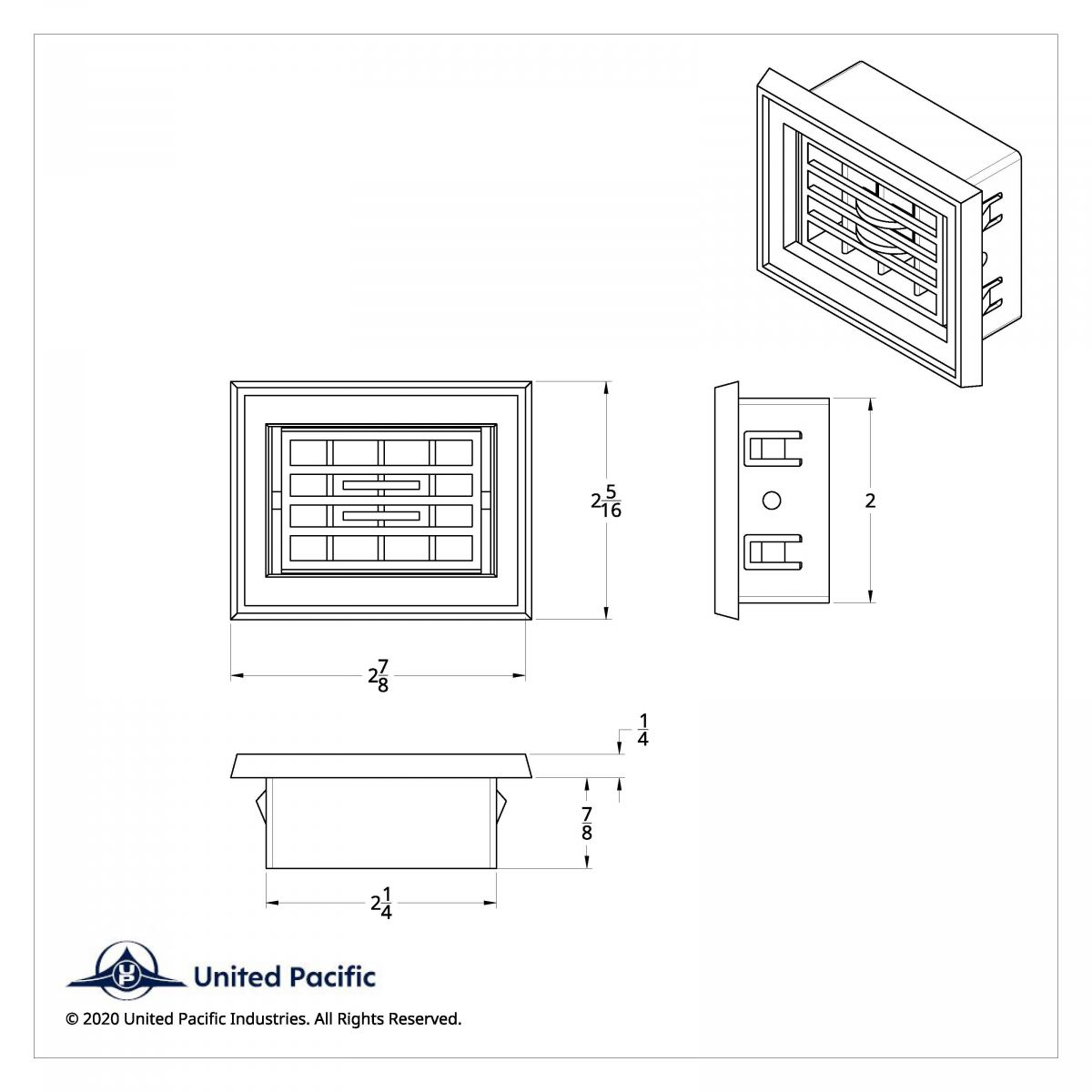 Lower A/C Vent For 1987-2000 Peterbilt 357/375/377/378 - Thumbnail 9