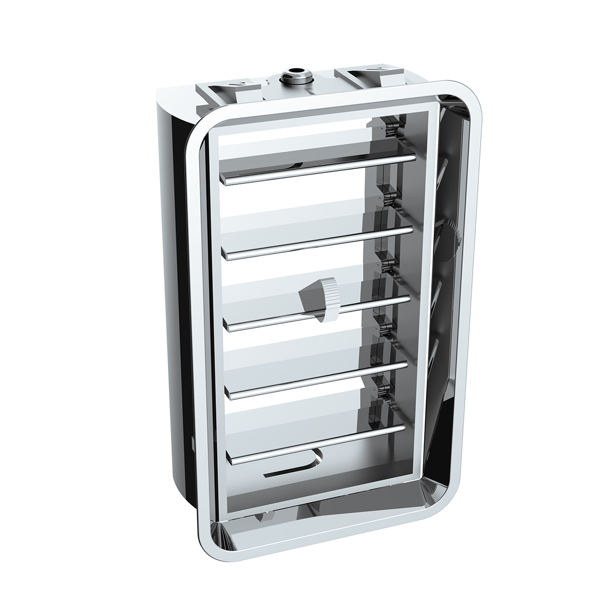 Chrome Plastic A/C Vent For 1989-2010 Freightliner FLD/Classic - Center Dash - Thumbnail 2