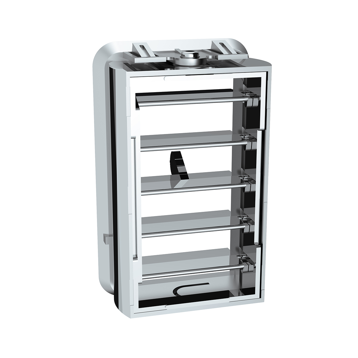 Chrome Plastic A/C Vent For 1989-2010 Freightliner FLD/Classic - Center Dash - Thumbnail 4